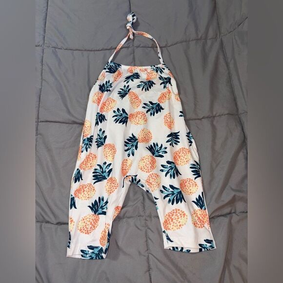 1-2y pineapple super soft silk like pineapple romper - Picture 1 of 2